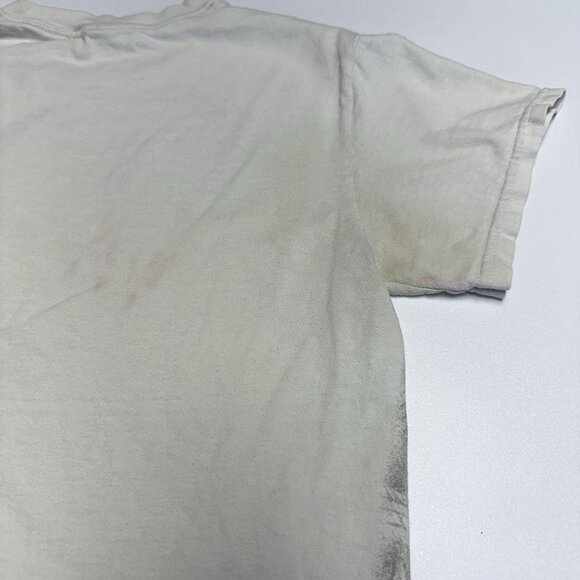 Y2K Style Grunge Cross Shirt Mens Small White Short Sleeve - Picture 12 of 16